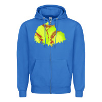 True Royal softball patch Zipper Hoodie - AdoDesignShop