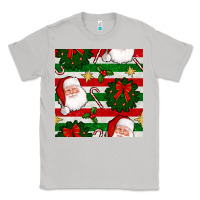 Moon Dust christmas  santa clause and ornaments seamless  pattern Classic Tee - BundleAndBundleShop