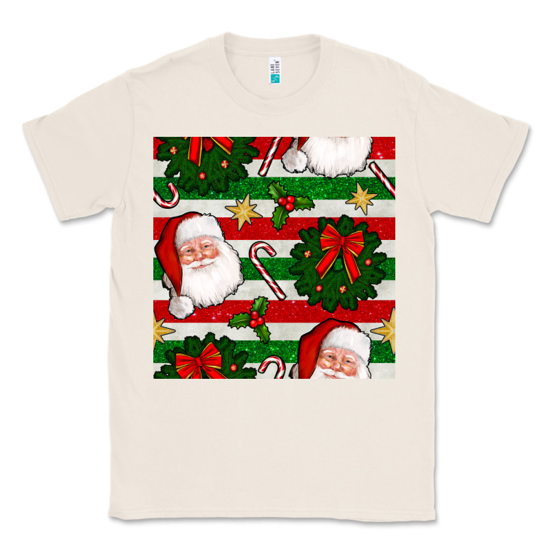 Christmas  Santa Clause And Ornaments Seamless  Pattern Classic Tee by BundleAndBundleShop | Teevron