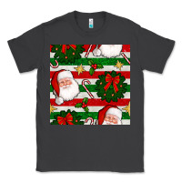 Smoke christmas  santa clause and ornaments seamless  pattern Classic Tee - BundleAndBundleShop