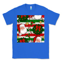 True Royal christmas  santa clause and ornaments seamless  pattern Classic Tee - BundleAndBundleShop