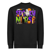 Black Halloween Spooky Nurse Heavyweight Sweatshirt - texasbilliewilder