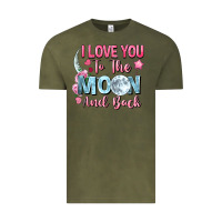 Vintage Olive i love you to the moon and back Vintage Tee - FaDigitalArtStudio