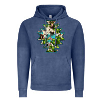 Vintage Denim aztec  cowhide cactus gemstone Vintage Hoodie - JahusDesignShop