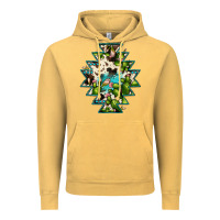 Vintage Mustard aztec  cowhide cactus gemstone Vintage Hoodie - JahusDesignShop