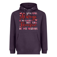 Plum you will always be my forever you will forever be Heavyweight Hoodie - MaliasSmallBusiness