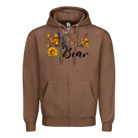 Chestnut pink mama bear with cute bear Zipper Hoodie - Artiststas