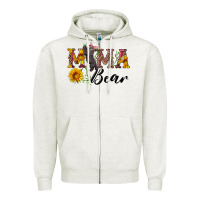 Pink Mama Bear With Cute Bear Zipper Hoodie | Teevron