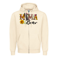 Sandshell pink mama bear with cute bear Zipper Hoodie - Artiststas