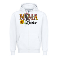 White pink mama bear with cute bear Zipper Hoodie - Artiststas