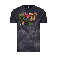 Cloud Black peace love summer Vintage Tee - SublimationCraftShop