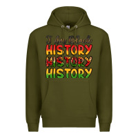 Army Green i am black history Premium Hoodie - LillyAllenDesigns