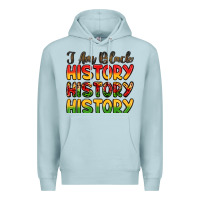 Blue Mist i am black history Premium Hoodie - LillyAllenDesigns