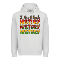 Dove Grey i am black history Premium Hoodie - LillyAllenDesigns