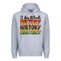 Heather Grey i am black history Premium Hoodie - LillyAllenDesigns