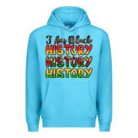 Ocean Blue i am black history Premium Hoodie - LillyAllenDesigns