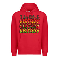 Red i am black history Premium Hoodie - LillyAllenDesigns