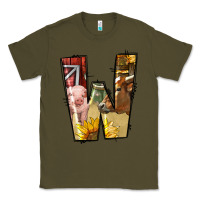 Army Green farm life alphabet lowercase letters w Classic Tee - BundleAndBundleShop