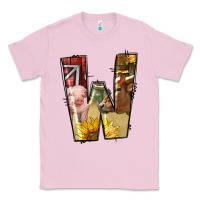 Bubblegum Pink farm life alphabet lowercase letters w Classic Tee - BundleAndBundleShop