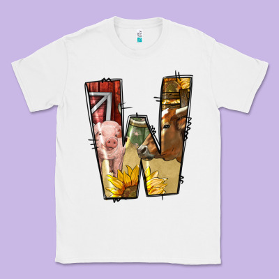 Farm Life Alphabet Lowercase Letters W Classic Tee Designed By Bundleandbundleshop