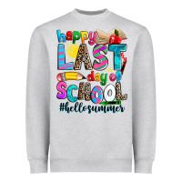 Heather Grey happy last day of school Heavyweight Sweatshirt - Zillion Design Studio