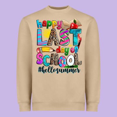 Happy Last Day Of School Heavyweight Sweatshirt Designed By Zillion Design Studio