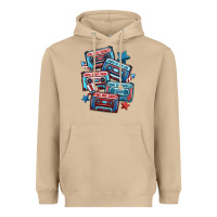 Mushroom usa america cassette tapes Heavyweight Hoodie - MaliasSmallBusiness