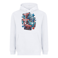 White usa america cassette tapes Heavyweight Hoodie - MaliasSmallBusiness