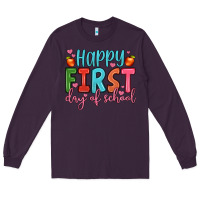 Plum happy first day of school Long Sleeve Tee - JahusDesignShop