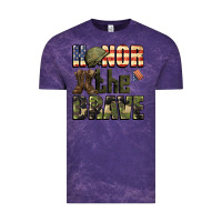 Cloud Purple Honor the brave 4th of july Vintage Tee - CowGirlArtShop