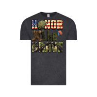 Vintage Black Honor the brave 4th of july Vintage Tee - CowGirlArtShop