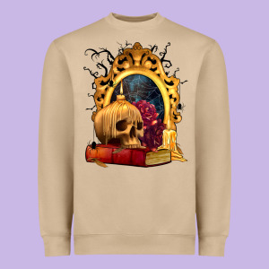Halloween Skull Candles And Roses Heavyweight Sweatshirt Designed By Texasbilliewilder
