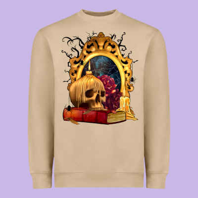 Halloween Skull Candles And Roses Heavyweight Sweatshirt Designed By Texasbilliewilder