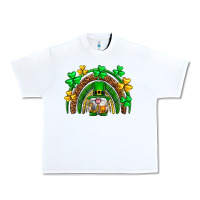 White St. Patrick's Day gnome rainbow Urban Heavy Tee - Neo Western
