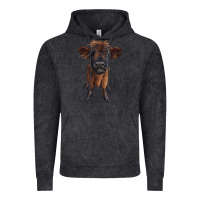 Vintage Black highland cow calf Vintage Hoodie - RanaPortraitStore