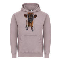Vintage Zinc highland cow calf Vintage Hoodie - RanaPortraitStore