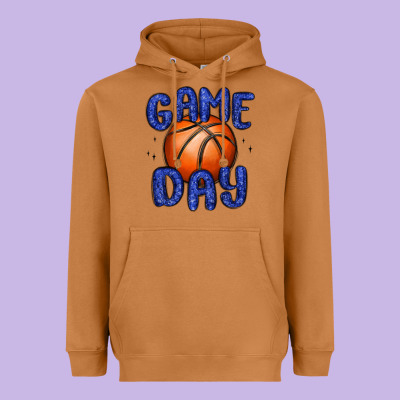 Game Day Basketball Heavyweight Hoodie Designed By Maliassmallbusiness