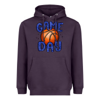 Plum game day basketball Heavyweight Hoodie - MaliasSmallBusiness