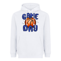 White game day basketball Heavyweight Hoodie - MaliasSmallBusiness
