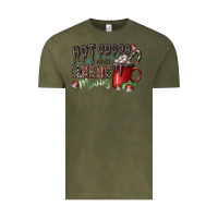 Vintage Olive hot cocoa and christmas movies Vintage Tee - CowhideDigitalArt