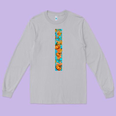 Fall Pumpkin Long Sleeve Tee Designed By Bundleandbundleshop