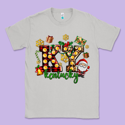 Ky Kentucky Christmas Classic Tee Designed By Adodesignshop