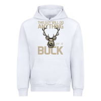 White Funny Hunters Will Do Anything For a Buck Hunting Urban Hoodie - Bettercallsaul