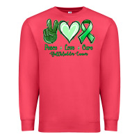 Cardinal Peace love cure Gallbladder Cancer Premium Sweatshirt - NancyCooperArtShop