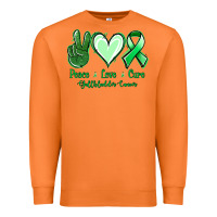 Carrot Peace love cure Gallbladder Cancer Premium Sweatshirt - NancyCooperArtShop