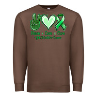 Chestnut Peace love cure Gallbladder Cancer Premium Sweatshirt - NancyCooperArtShop