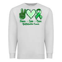 Dove Grey Peace love cure Gallbladder Cancer Premium Sweatshirt - NancyCooperArtShop