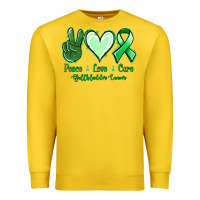 Lemon Peace love cure Gallbladder Cancer Premium Sweatshirt - NancyCooperArtShop