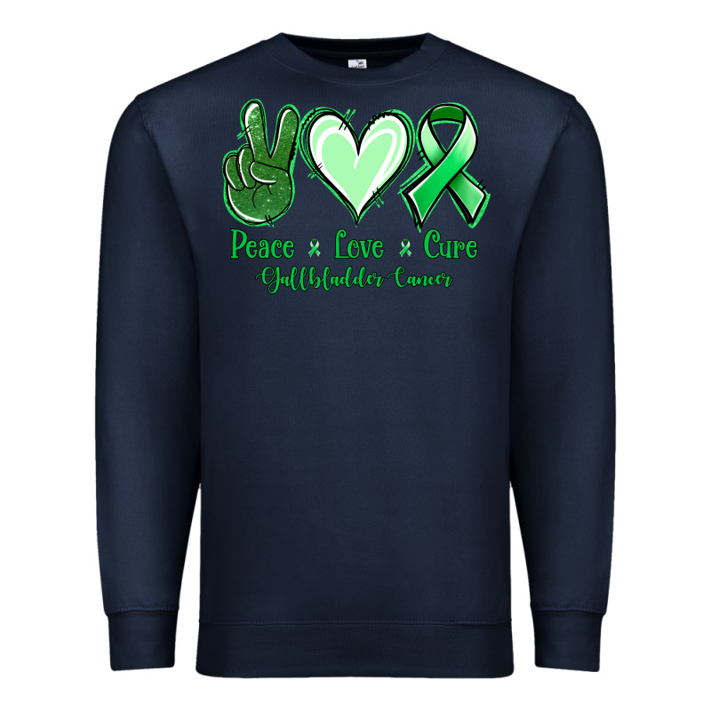 Peace Love Cure Gallbladder Cancer Premium Sweatshirt by NancyCooperArtShop | Teevron