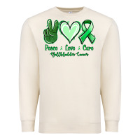 Sandshell Peace love cure Gallbladder Cancer Premium Sweatshirt - NancyCooperArtShop